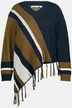 Pullover, Zipfelsaum, V-Ausschnitt, Langarm, Biobaumwolle