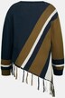 Pullover, Zipfelsaum, V-Ausschnitt, Langarm, Biobaumwolle