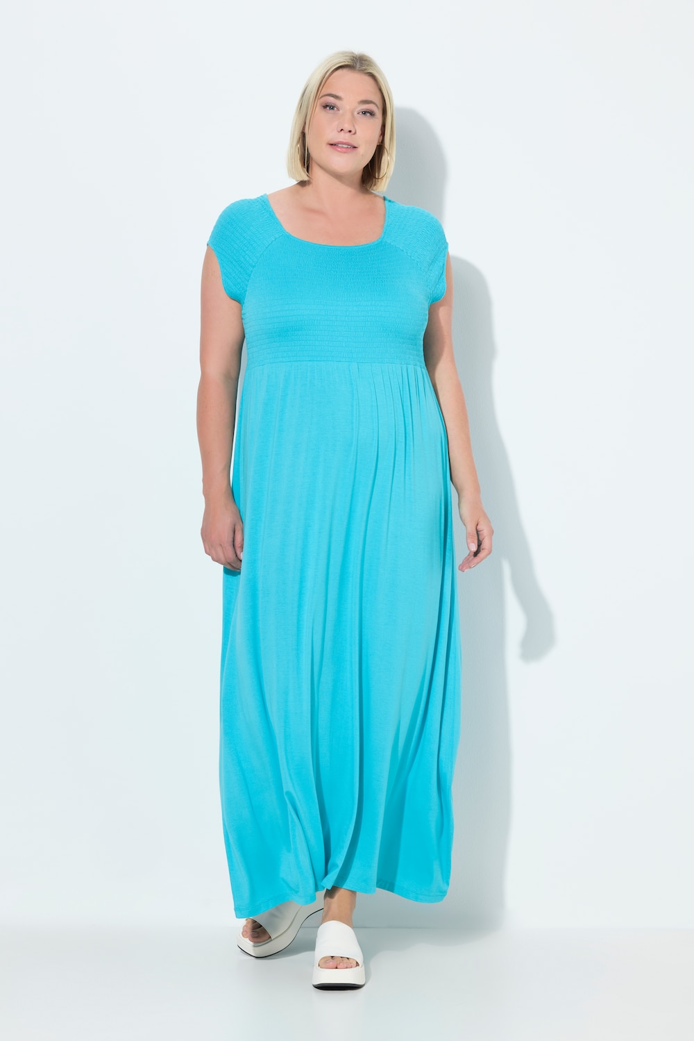 Große Größen Kleid, Damen, türkis, Größe: 54/56, Viskose, Ulla Popken