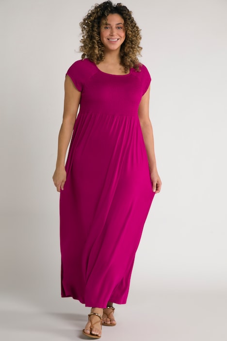 Solid Smocked Bodice Stretch Knit Maxi Dress | Maxi Dresses | Dresses