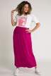 Marszczona spódnica, trapezowy krój, elastyczny pas