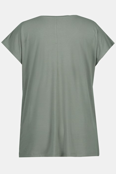 Lonya Dames T-shirt, korte mouwen, oversized, zomer, ronde hals