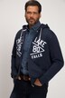 Veste hoodie, denim, capuche, poche kangourou