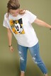 T-shirt z Myszką Miki, oversized, okrągły dekolt, krótki rękaw