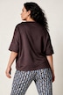 Sweatshirt, Zierfalten, Oversized, Stehkragen, Halbarm