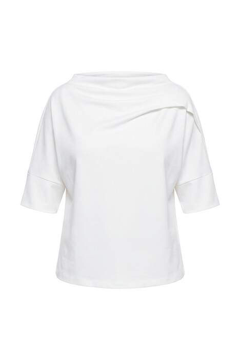 Mikina, ozdobné sklady, oversize, stojáček, krátké rukávy