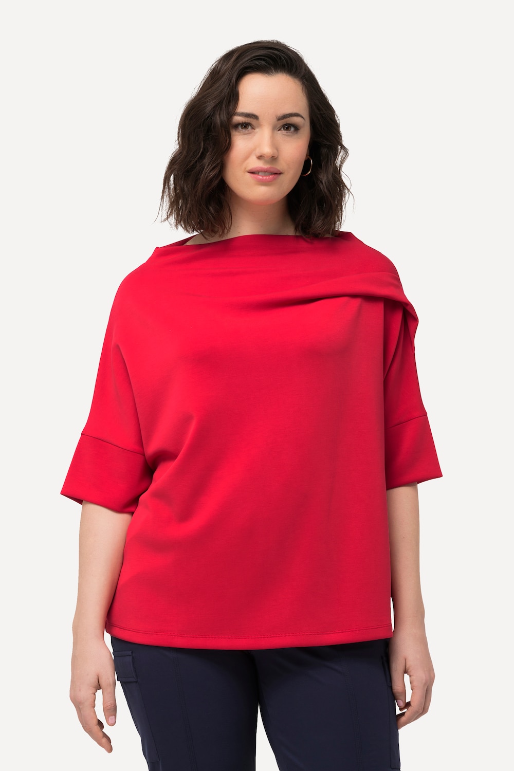 Große Größen Sweatshirt, Damen, rot, Größe: 50/52, Synthetische Fasern/Polyester, Ulla Popken