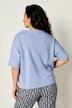 Sweatshirt, Zierfalten, Oversized, Stehkragen, Halbarm
