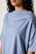 Sweatshirt, Zierfalten, Oversized, Stehkragen, Halbarm