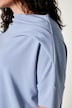 Sweatshirt, Zierfalten, Oversized, Stehkragen, Halbarm