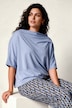 Sweatshirt, Zierfalten, Oversized, Stehkragen, Halbarm