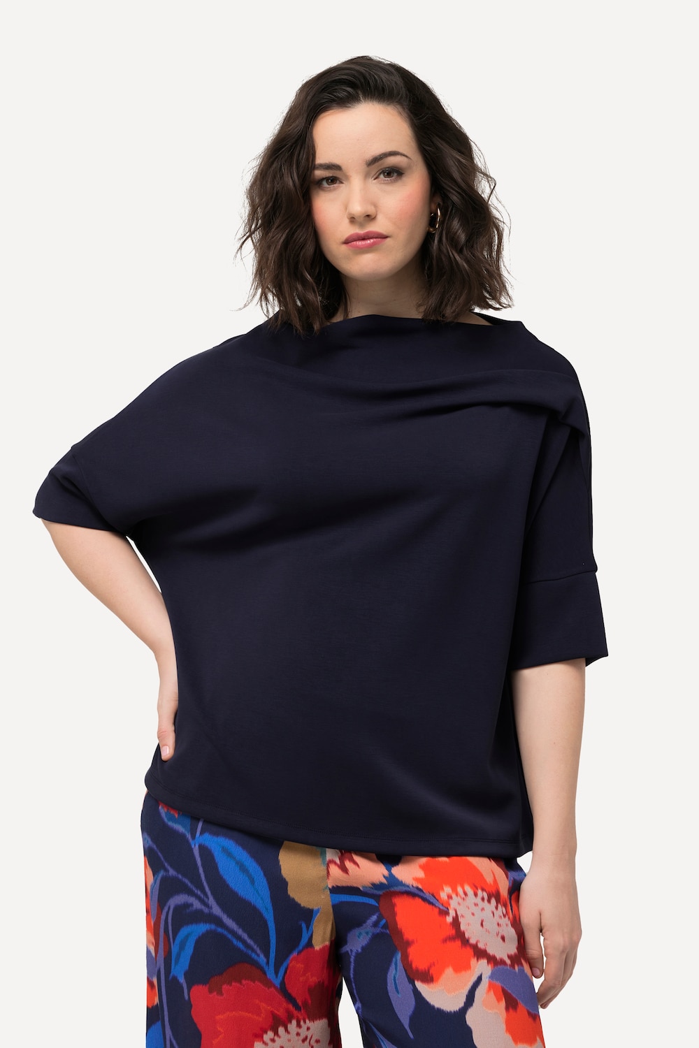 Große Größen Sweatshirt, Damen, blau, Größe: 54/56, Synthetische Fasern/Polyester, Ulla Popken