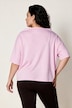 Sweatshirt, Zierfalten, Oversized, Stehkragen, Halbarm