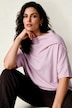 Sweatshirt, Zierfalten, Oversized, Stehkragen, Halbarm