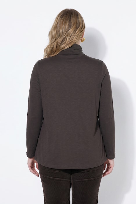 Shirt, Rollkragen, Slim, Langarm, Biobaumwolle