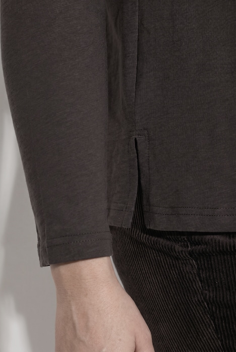 Shirt, Rollkragen, Slim, Langarm, Biobaumwolle