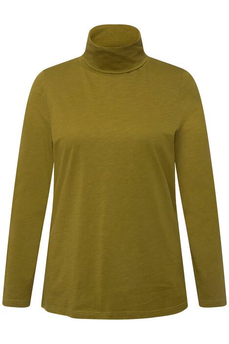 Tričko, rolákový límec, Slim střih, dlouhé rukávy, biobavlna