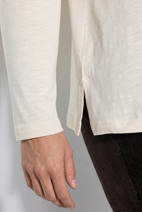 Shirt, Rollkragen, Slim, Langarm, Biobaumwolle