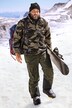 Veste de ski JAY-PI en polaire teddy coupe-vent, dans un imprimé camouflage,