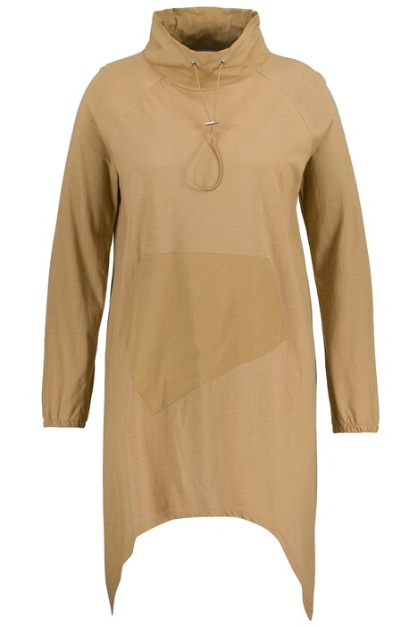 Dlouhé tričko, stojáček, cípový lem, dlouhé rukávy, biobavlna