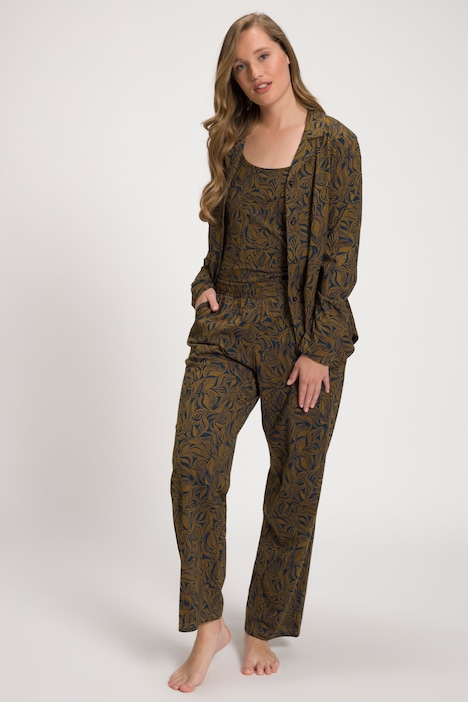 Pyjama femme long Coton Bio - Léopard