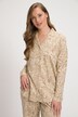 Eco Cotton Pretty Leaf Print Button Front Knit Pajama Top