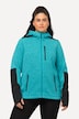 Contrast Insets Hooded Sweater Knit Fleece Jacket