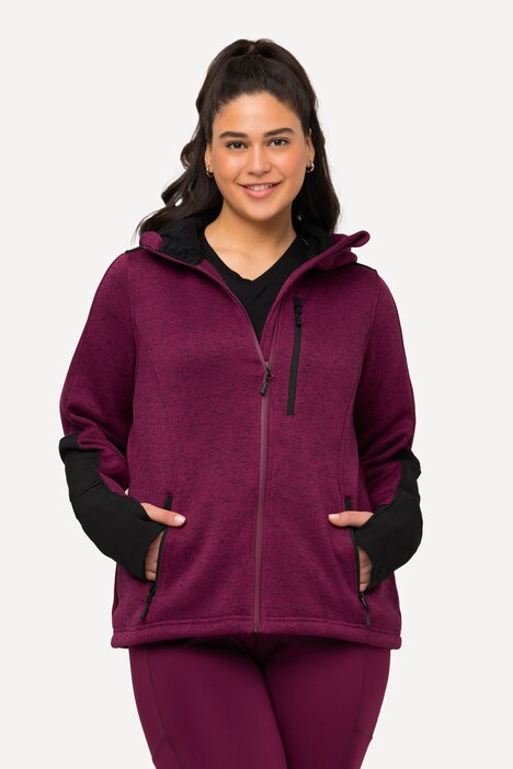 Sweat à Capuche Zippé Femme – Polaire épaisse – Coupe Ample – Idéal Automne/hiver – Sport Décontracté