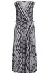 Slinky šaty, pačvork potisk, výstřih do V, bez rukávů