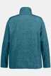 Patch Accent Sweater Knit Fleece Jacket