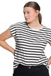 Tričko, oversize, pruhy, kulatý výstřih, bez rukávů