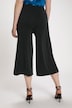 Wide Leg Elastic Waist Stretch Knit Crop Pants