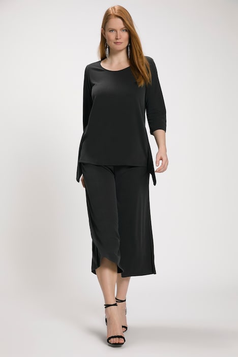 Versatile Drape Pointed Hem Tee