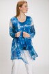 Marble Print Open Front Long Sleeve Chiffon Jacket