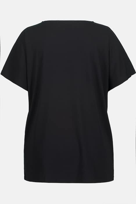 T-shirt, strasbandje, ronde hals, korte mouwen