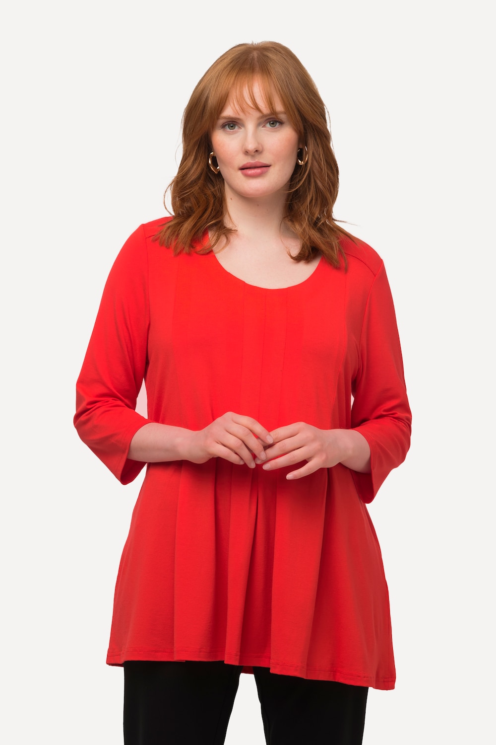 Grote Maten shirt, Dames, rood, Maat: 54/56, Viscose, Ulla Popken