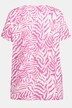 T-Shirt, Zebra Print, Statement, Rundhals, Halbarm