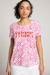 T-Shirt, Zebra Print, Statement, Rundhals, Halbarm