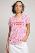 T-Shirt, Zebra Print, Statement, Rundhals, Halbarm