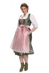 Dirndl, žakár, hranatý vsýtřih, bez rukávů