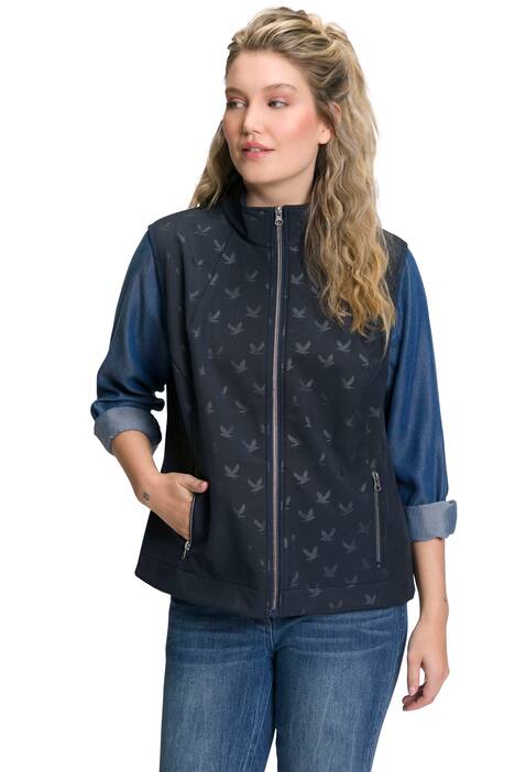 Softshellová vesta, racek, flísová podšívka, bez rukávů