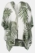 Palm Leaf Open Front Pointed Hem Kimono Cover-Up