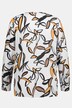 Bluse, bedruckt, Biesen, A-Linie, Rundhals, Langarm