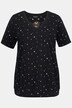 Pyžamo, puntíky, oversize, výstřih do V, krátké rukávy