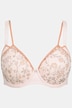 Soutien-gorge à armature, motif floral, coque souple, bonnet B - D