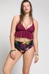 Bikini Slip, High Waist, Tropical Print