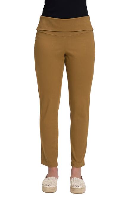 Kalhoty Sienna, úzké nohavice, vysoký pas, biobavlna