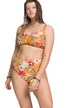 Bikiny kalhotky, vysoký pas, tropický potisk