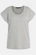 Button-Tab Sleeve Detail Round Neck Oversized Fit Tee