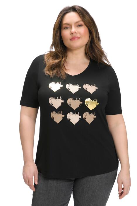 Tričko, srdce, Classic, výstřih do V, krátké rukávy